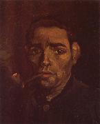Vincent Van Gogh Head of a Young Peasant with Pipe (nn04) oil painting on canvas